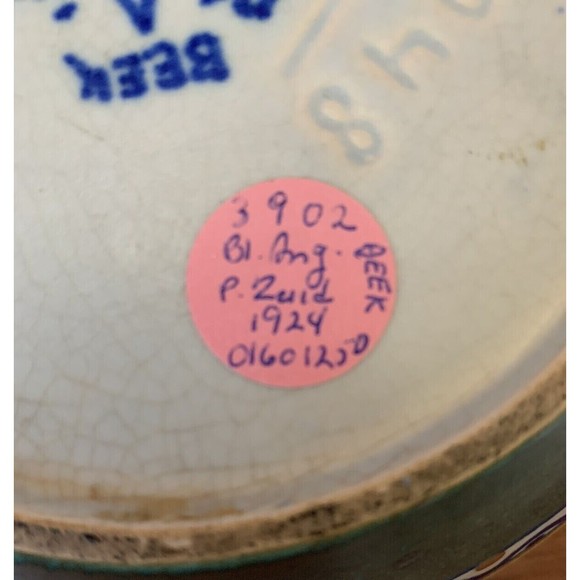 Vtg 1924 Gouda Holland "Beek" Signed Handpainted Pottery Bowl Planter 7" x 3.5" - Picture 10 of 10